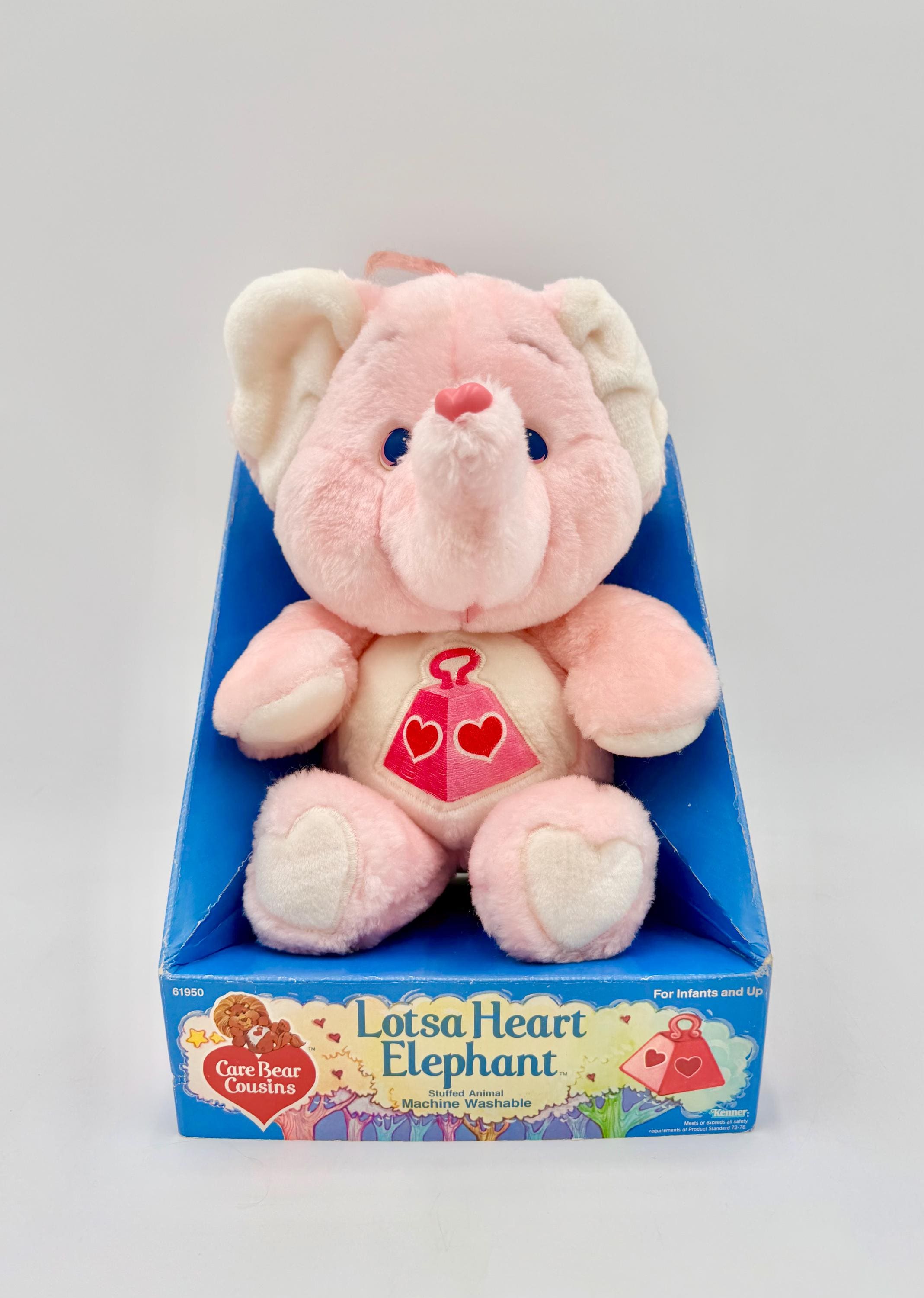 Vintage 1980s 13 Inch Care Bear Cousin Lotsa Heart Elephant New in
