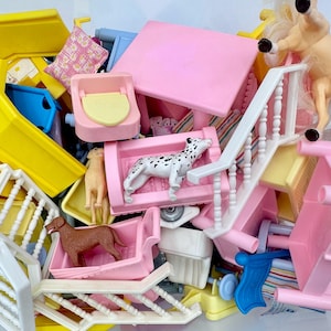 Móveis/acessórios vintage para casa de bonecas Playskool dos anos 90 nº 2