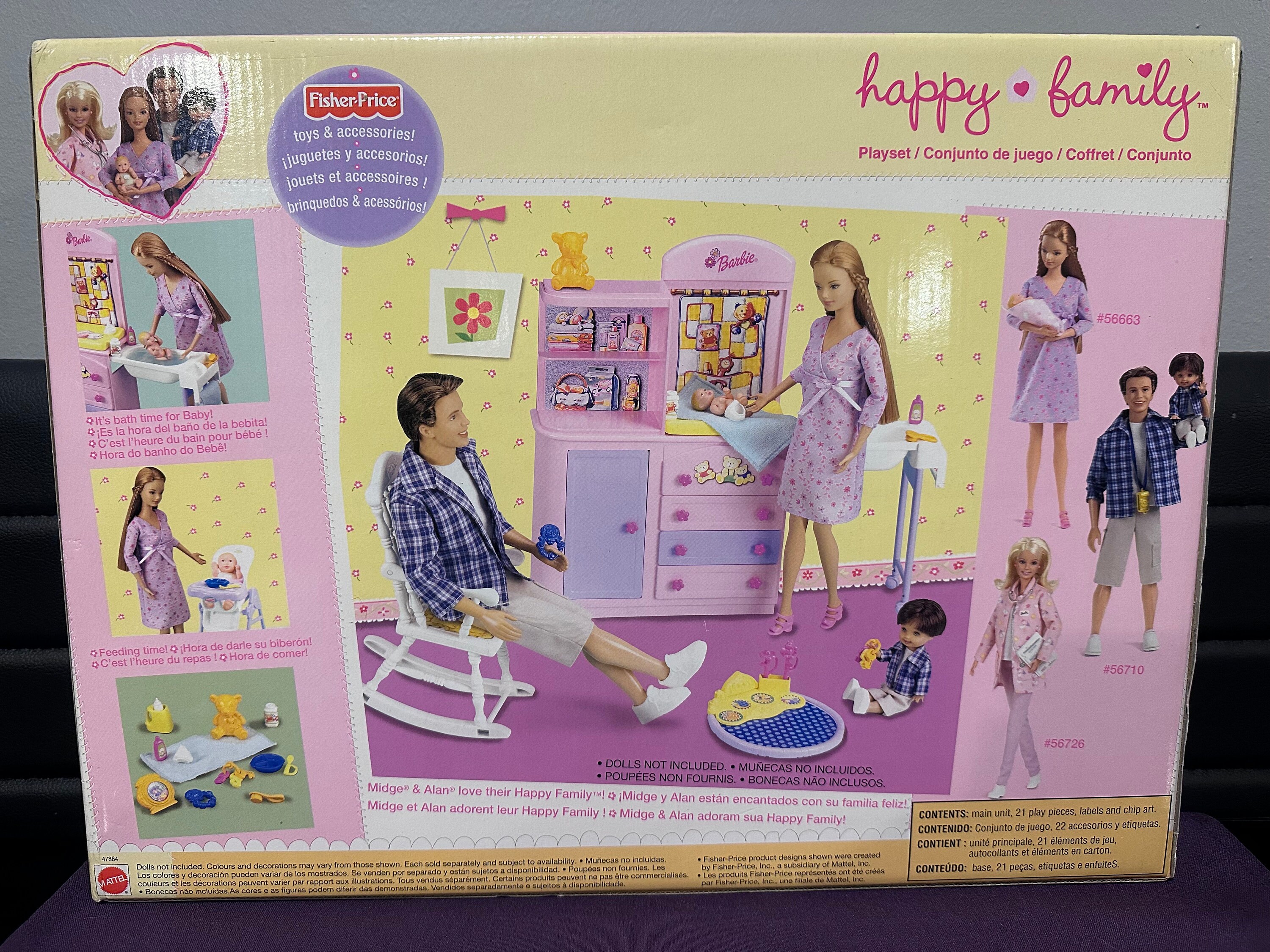 Mattel Happy Family Midge & Baby Barbie Doll - (56663) for sale online