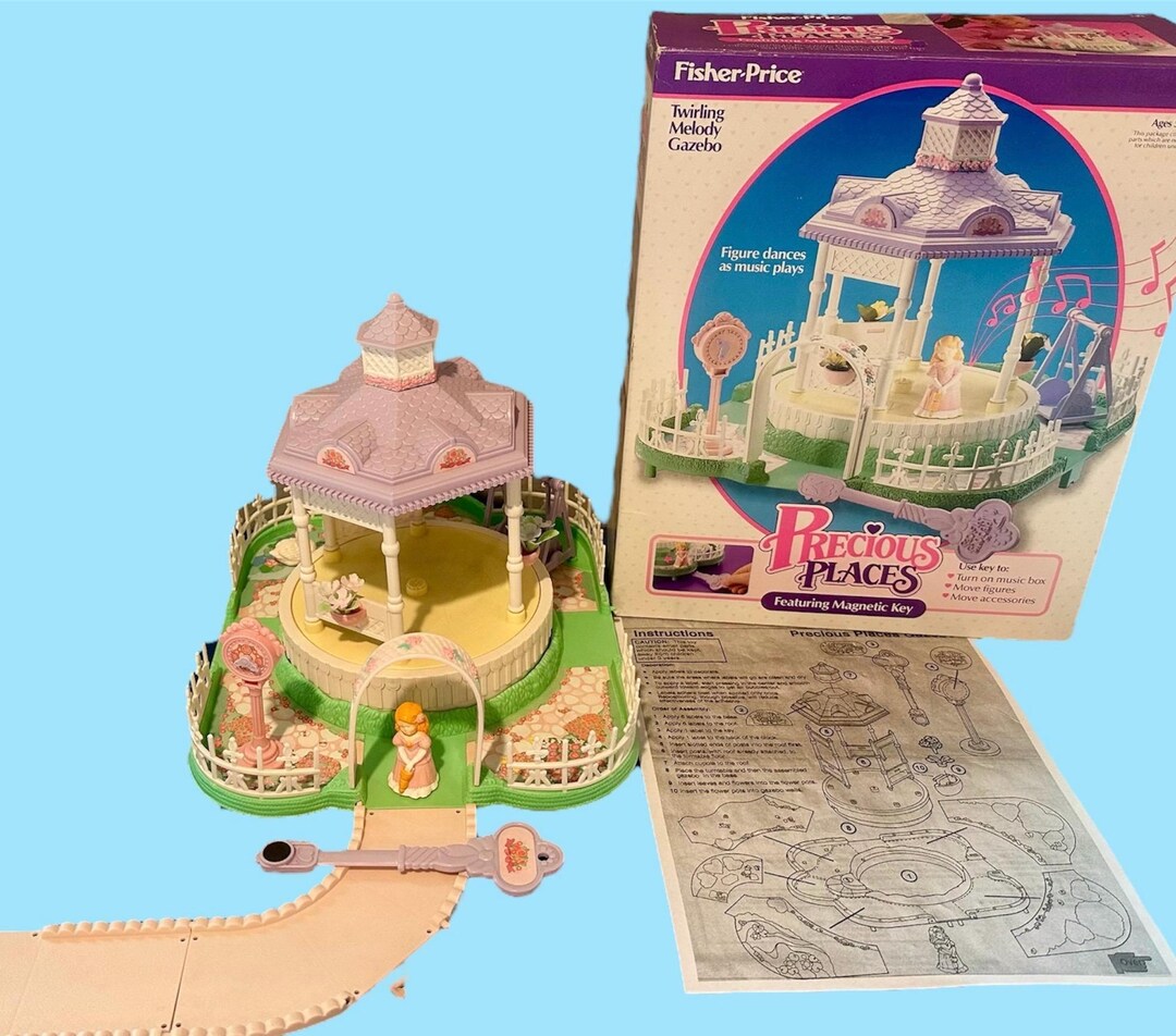 1988 Vintage Fisher-Price Precious Places The Twirling Melody Gazebo #5165 in Open Box - België