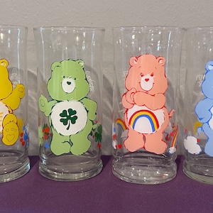 VINTAGE CARE BEARS BIRTHDAY BEAR / LOT OF 5 / 1983 / KENNER CARE BEAR TOYS  / EUC