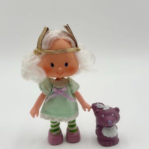 Vintage Kenner 1980s Charlotte aux fraises, gâteau des anges ami avec soufflé pour animaux de compagnie n ° 44230