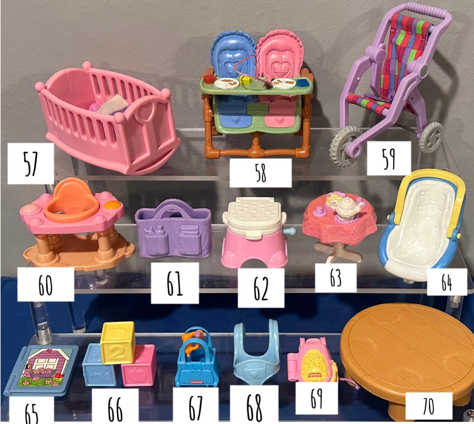 Vintage Fisher Price Loving Family Child nursery Accessories 1 Etsy Australia