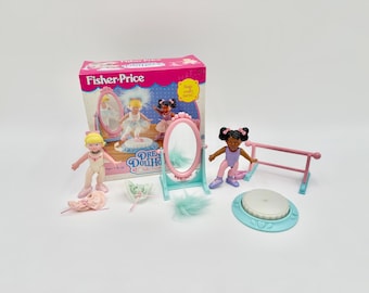 Vintage 1995 Fisher-Price Dream Dollhouse Ballet Friends Set Complete in Open Box  #74641