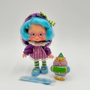 Vintage 1985 Plum Puddin and Elderberry Owl Strawberry shortcake Party Pleaser doll