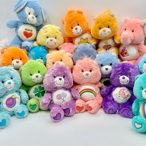 Carlton Cards/ 20th Anniversary Vintage 2002 Plush Care Bears and