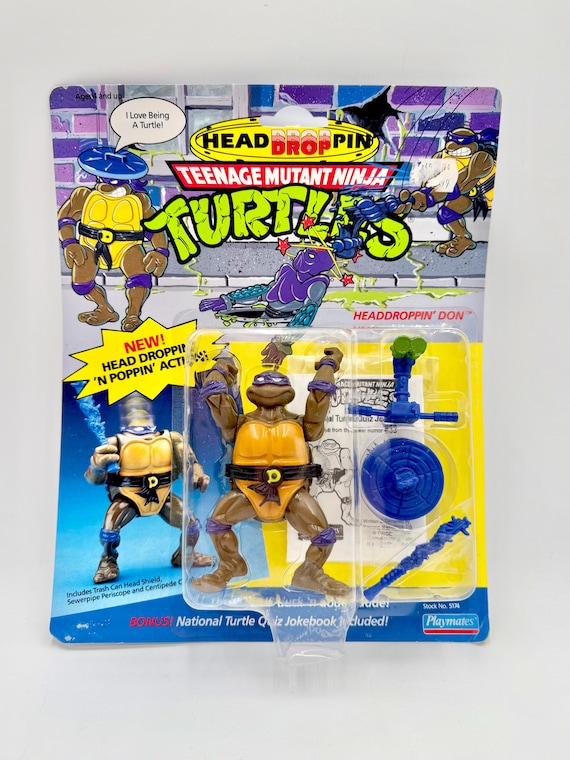 Vintage 1991 Playmates Teenage Mutant Ninja Turtles Head Droppin