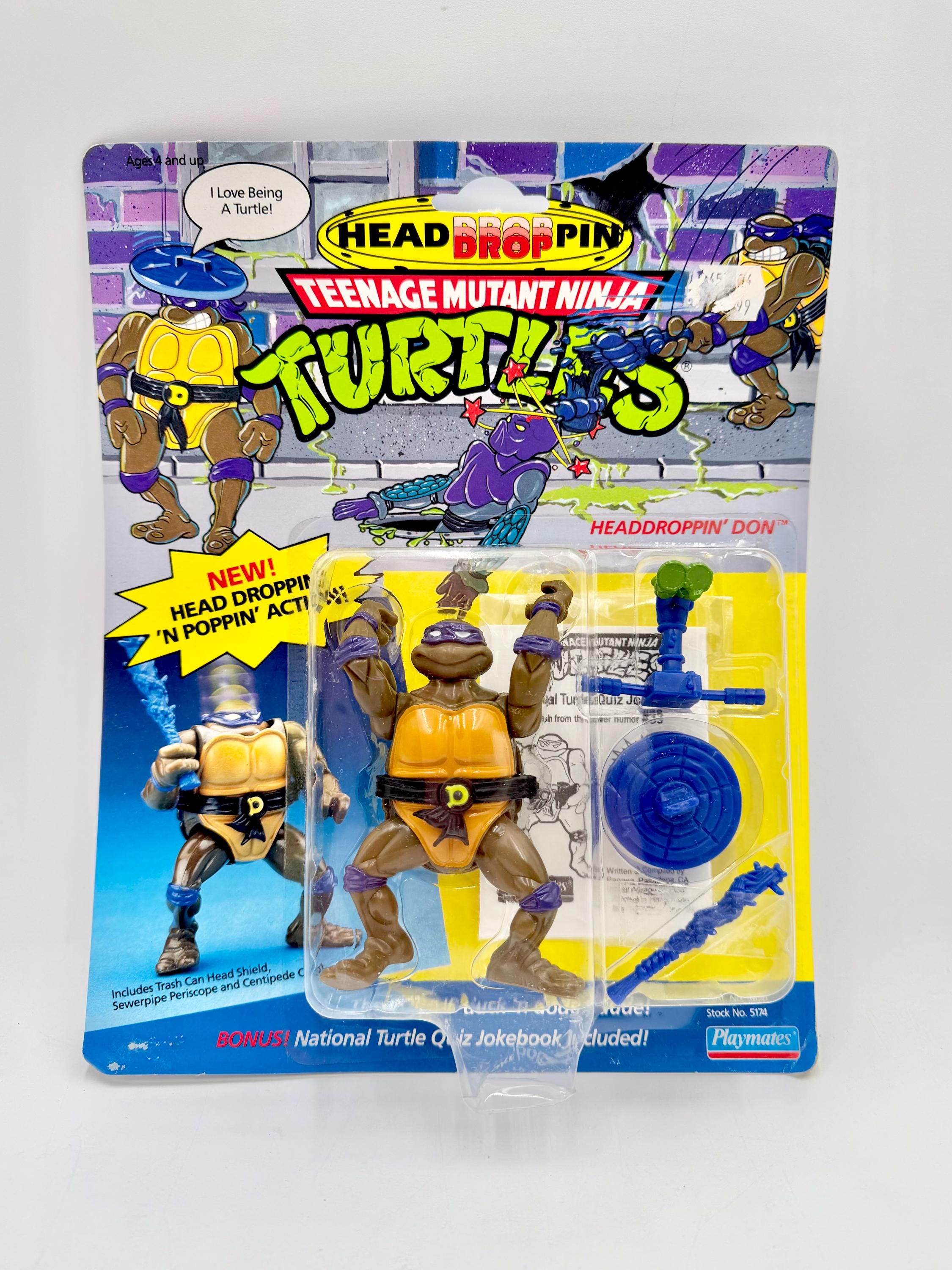 Vintage 1991 Playmates Teenage Mutant Ninja Turtles Head Droppin
