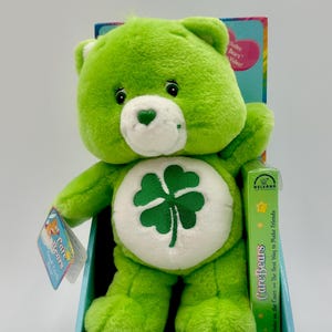Vintage 2003 Good Luck Care Bear Nowy w pudełku z kasetą VHS