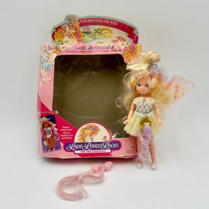 Vintage Mattel 1980s Lady Lovely Locks and the Pixie Tails Enchanted Island No.4639 in open box