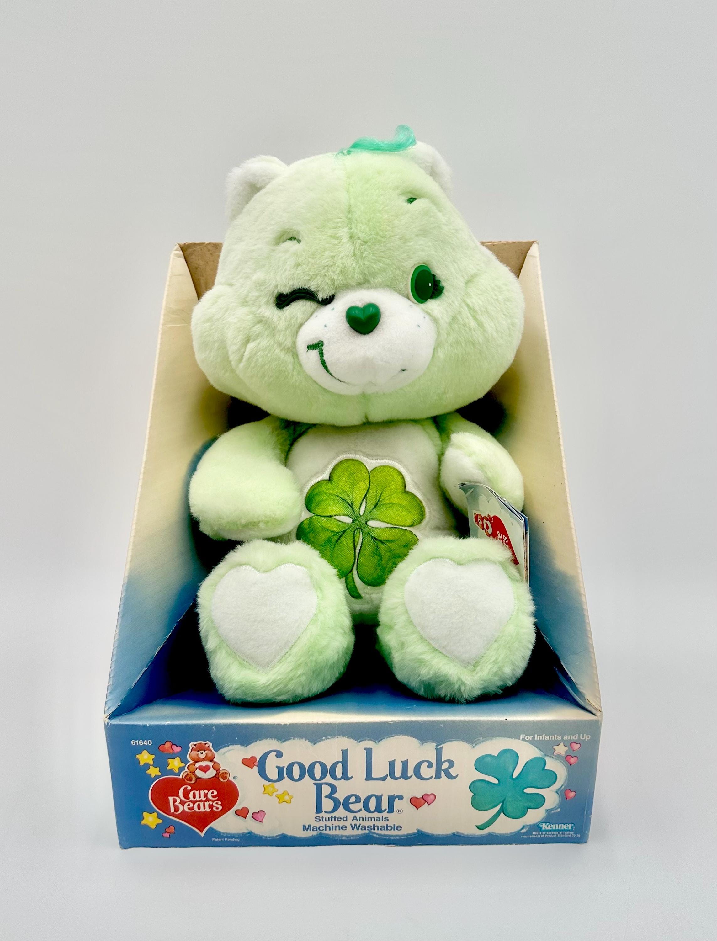 Vintage 1983 18 Inch Jumbo Kenner Care Bear Good Luck in Box With