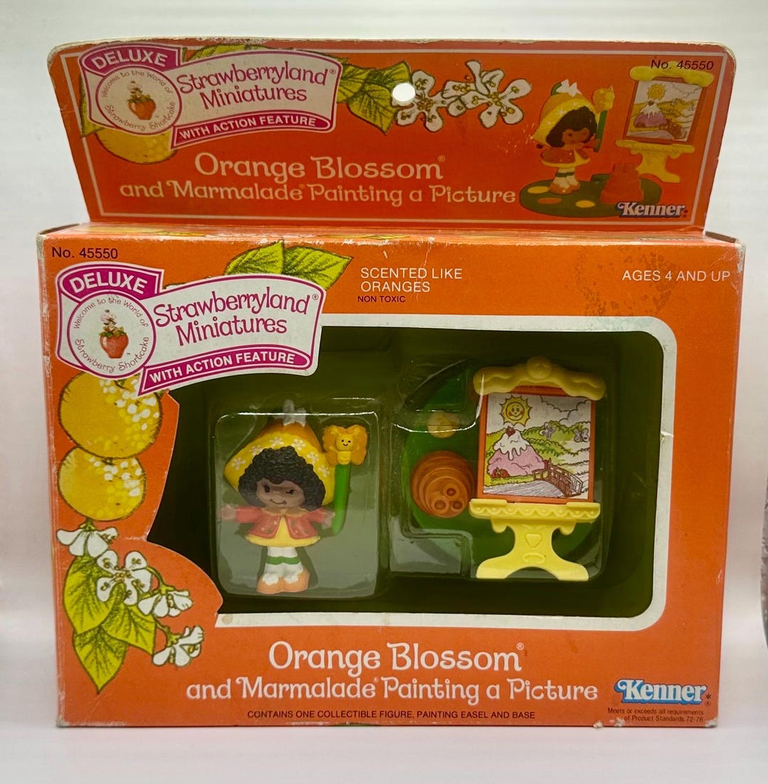 Vintage 1980s Strawberryland Deluxe Miniatures Orange Blossom and