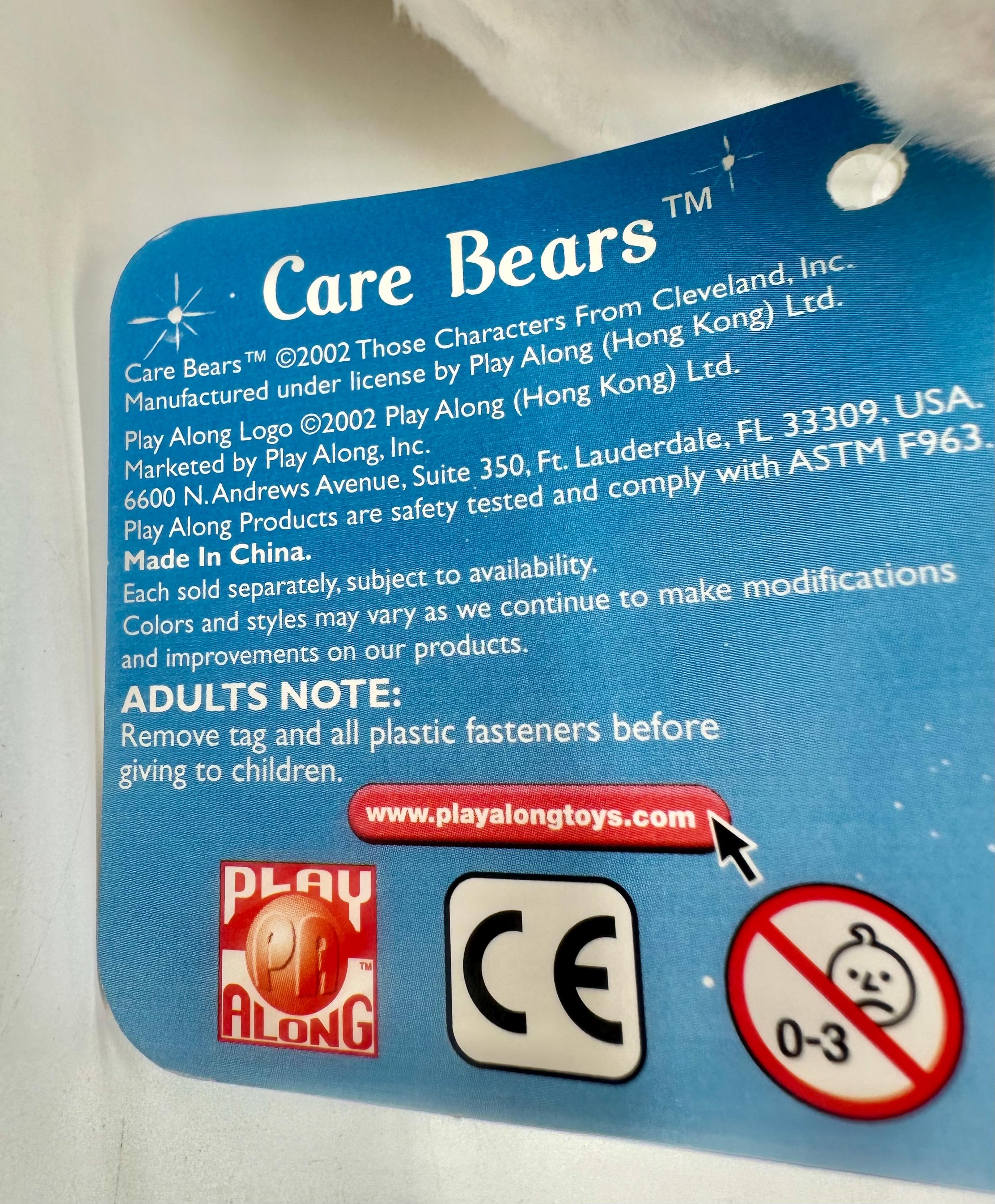 Vintage 2002 20th Anniversary Care Bear America Cares With Tag 13