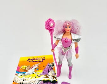 Figura de acción vintage de Mattel de 1984, Princesa del Poder, Glimmer, completa.