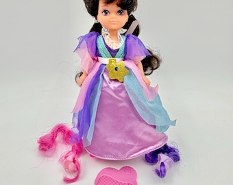 Vintage 1986 Mattel Lady Lovely Locks Villian, Duchess Ravenwaves Doll with Her Comb Gnomes