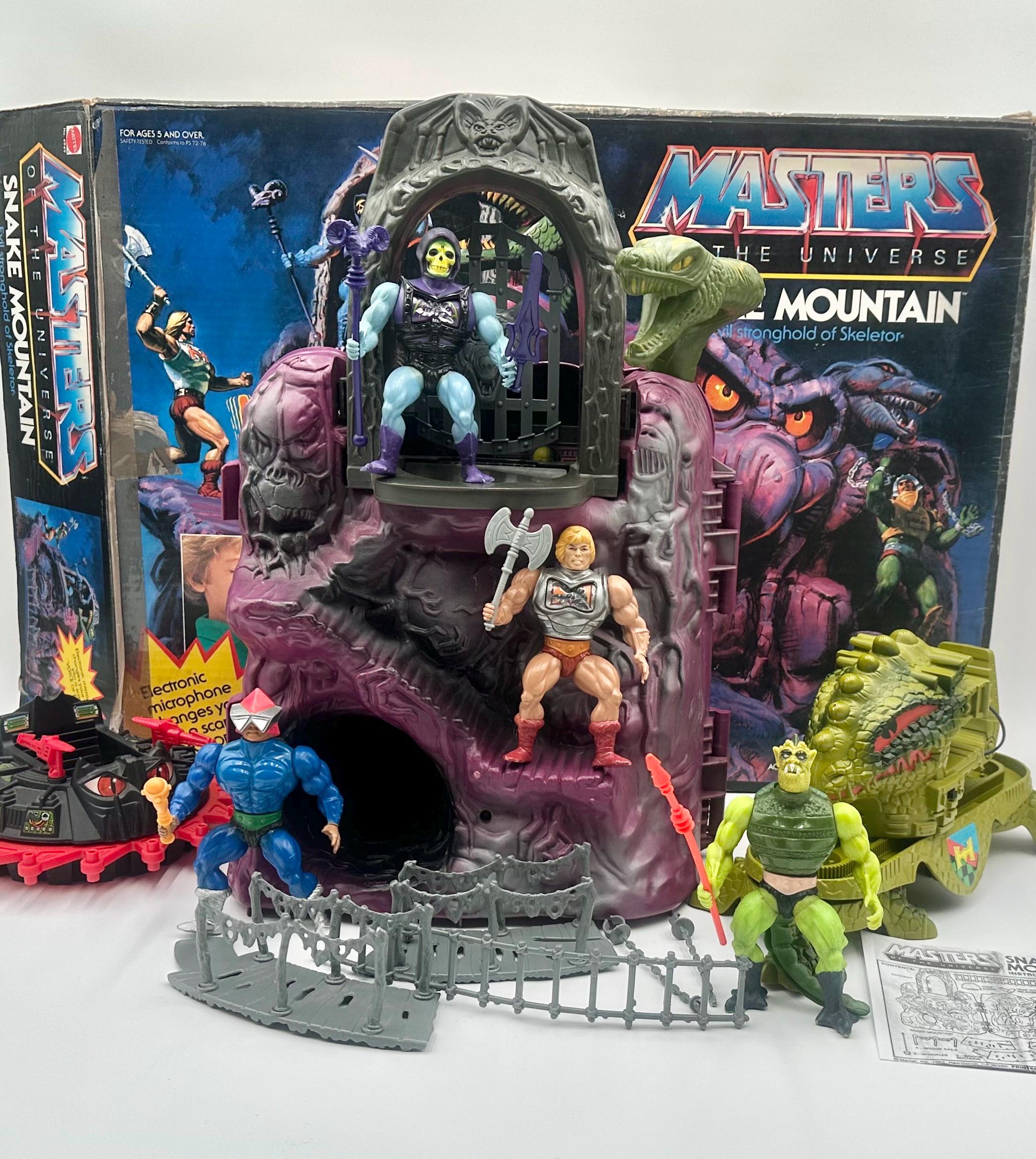 Vintage 1980s Masters of the Universe Snake Mountain With Original