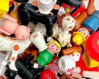 Vintage Fisher-Price Little People Farm Animals, People and Accessories # 915, #2501