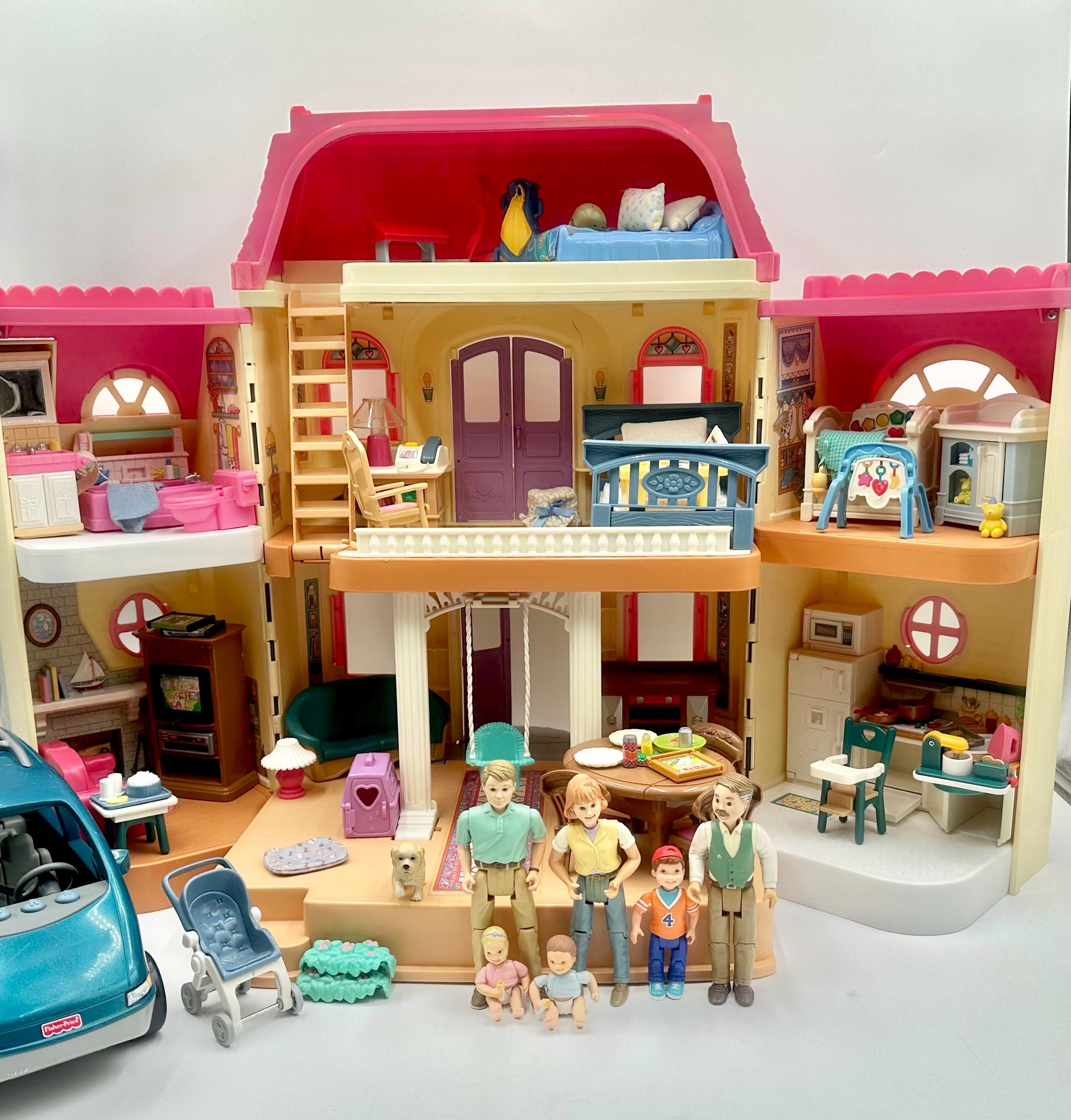 Vintage Fisher-price Loving Family Dollhouse #74649 Fully