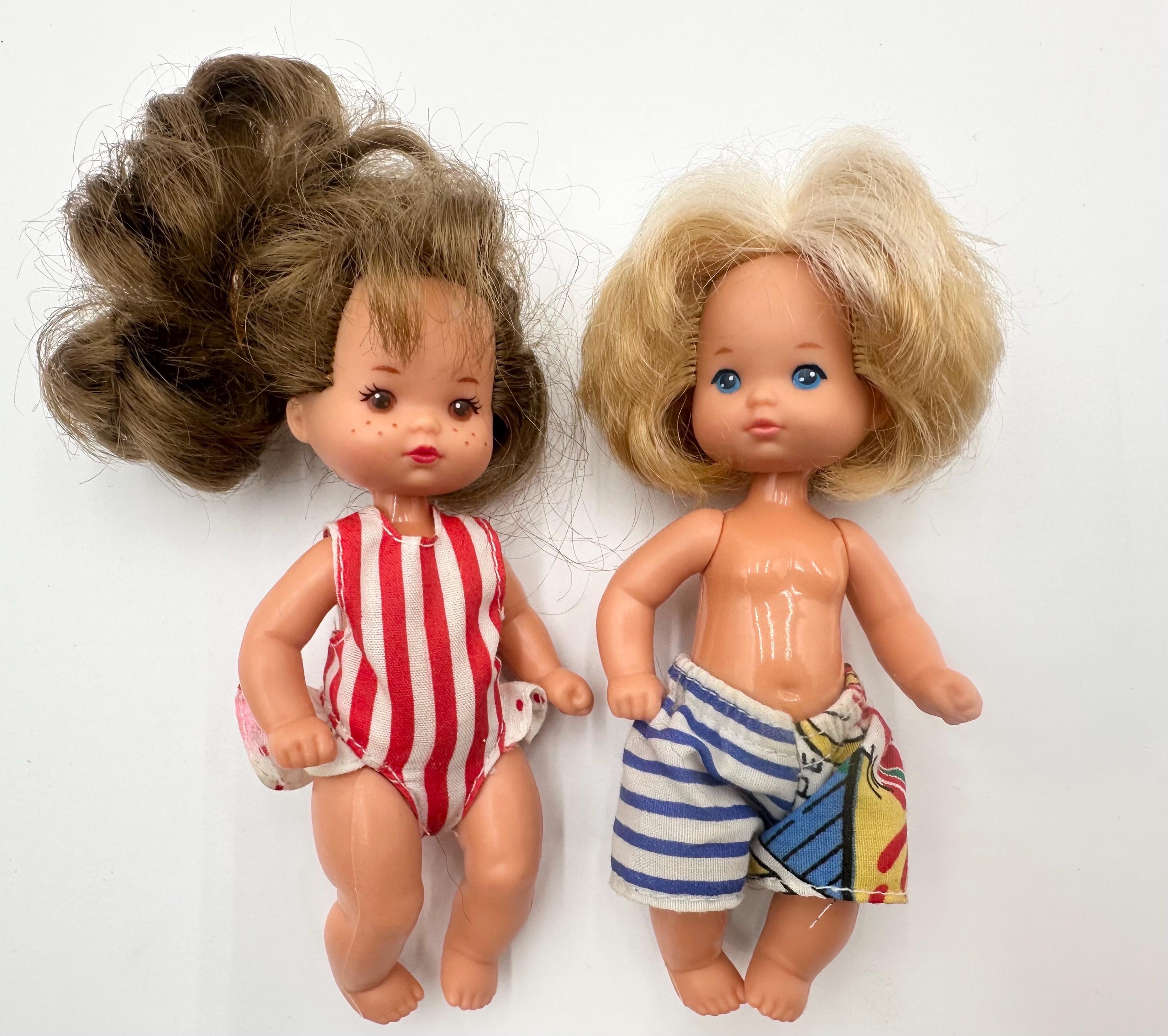 Vintage 1988 Mattel the Heart Family Sunshine Fun Pals Two Babies