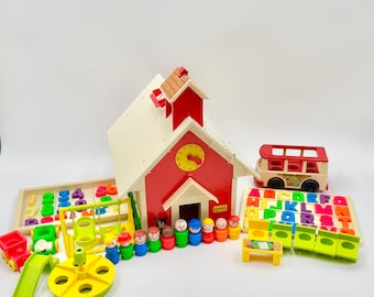 ビンテージのフィッシャープライス プレイファミリー ブラウンハウス