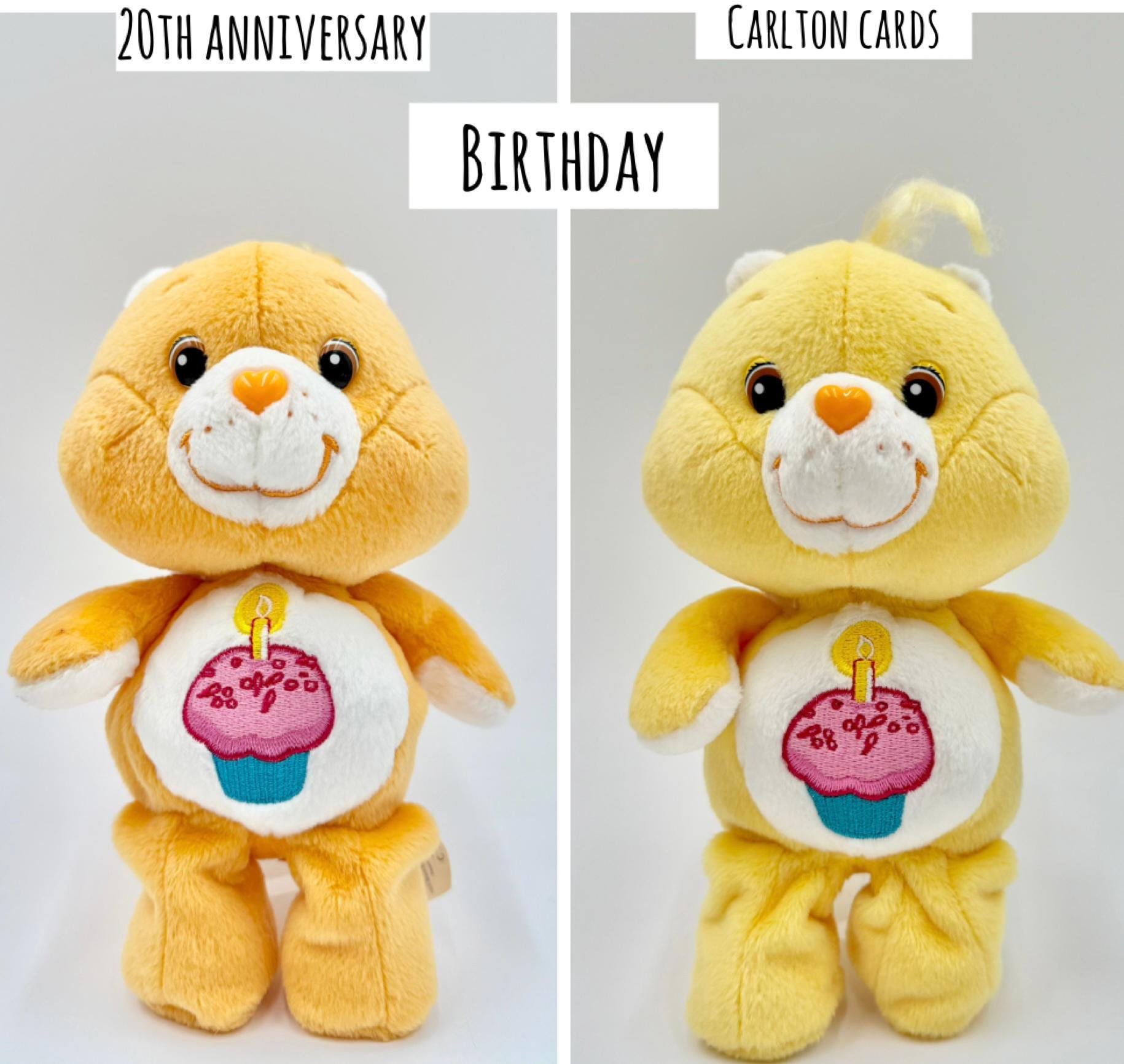 2000年代のヴィンテージ8～9インチケアベア、20周年記念、カールトン