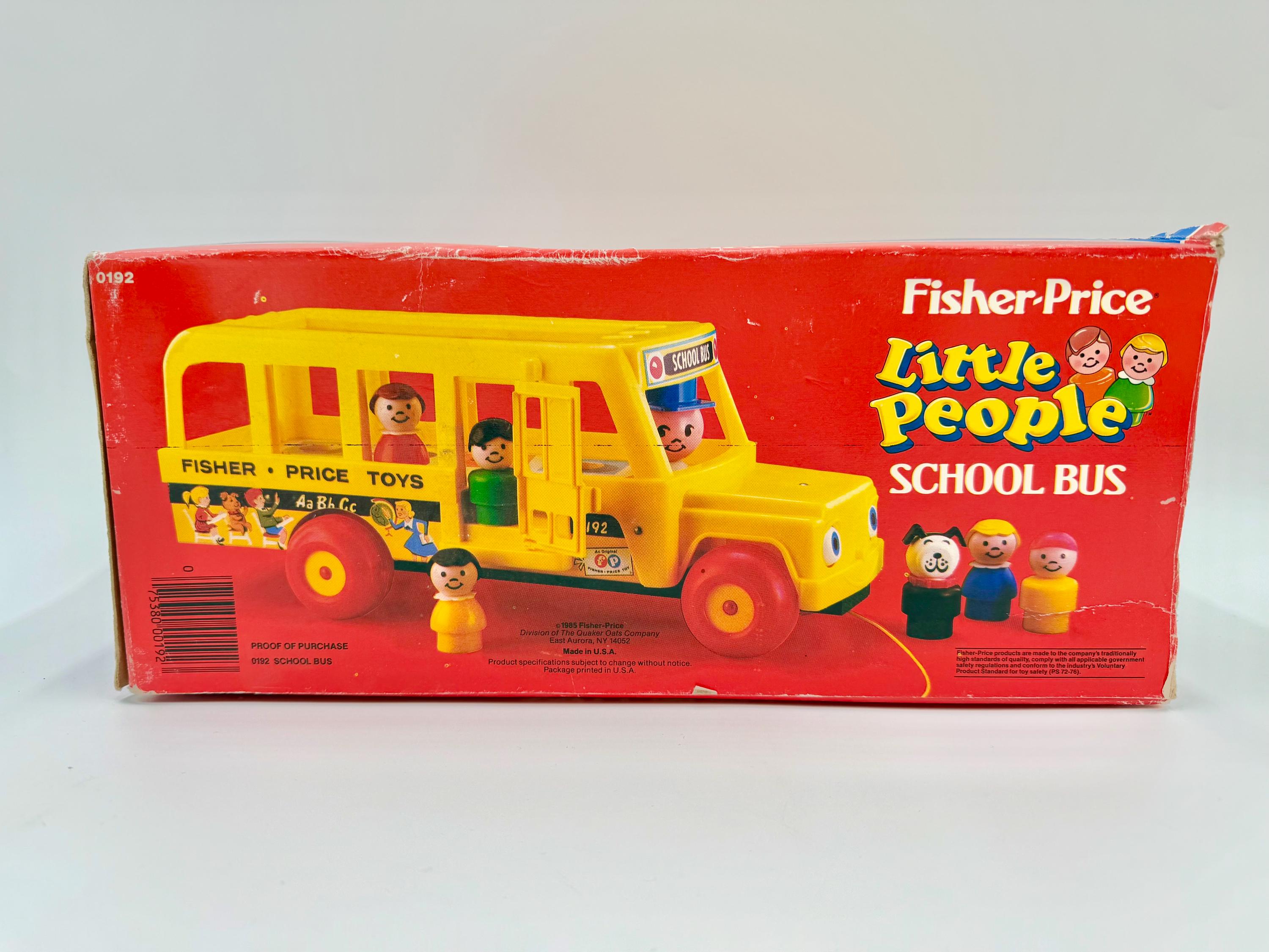 Vintage Fisher-price Little People School Bus #192 Complete With