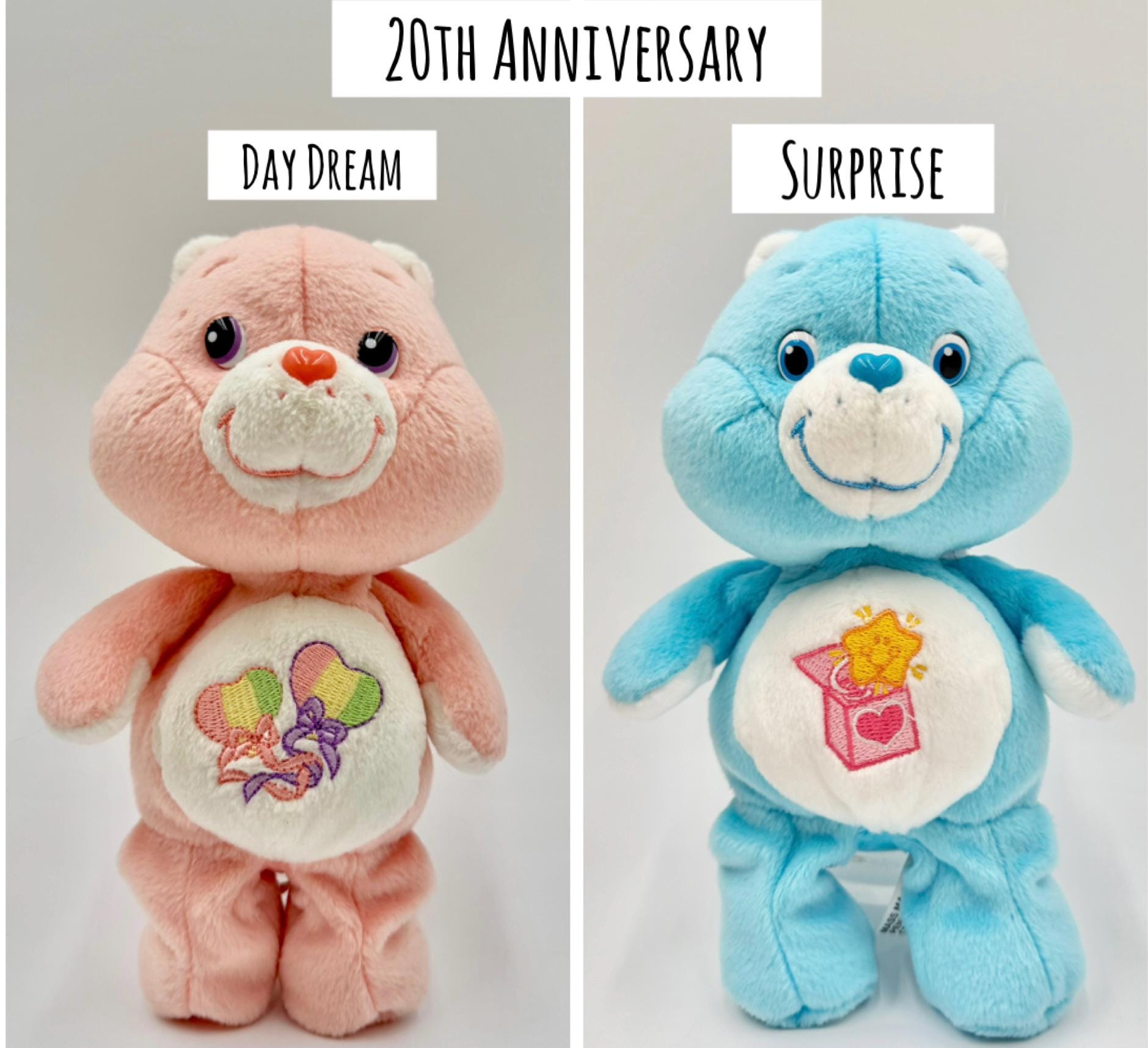 2000年代のヴィンテージ8～9インチケアベア、20周年記念、カールトン