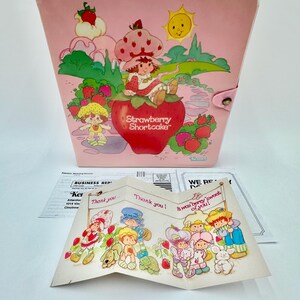 Vitrina vintage Kenner de cuentos de Strawberry Shortcake de los años 80 (pegatinas sin usar)