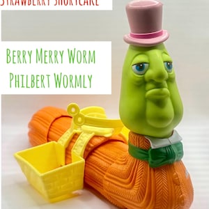 Vintage Kenner 1980s Strawberry Shortcake Berry Merry Worm Philbert Wormly