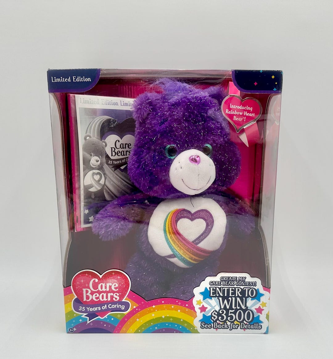 2017 35th Anniversary Limited Edition 13 Inch Rainbow Heart Bear