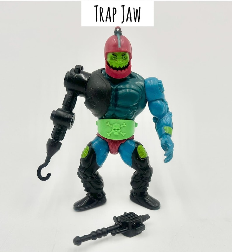 Vintage 1980s Mattel He-Man Masters of The Universe Action Figures Trap Jaw