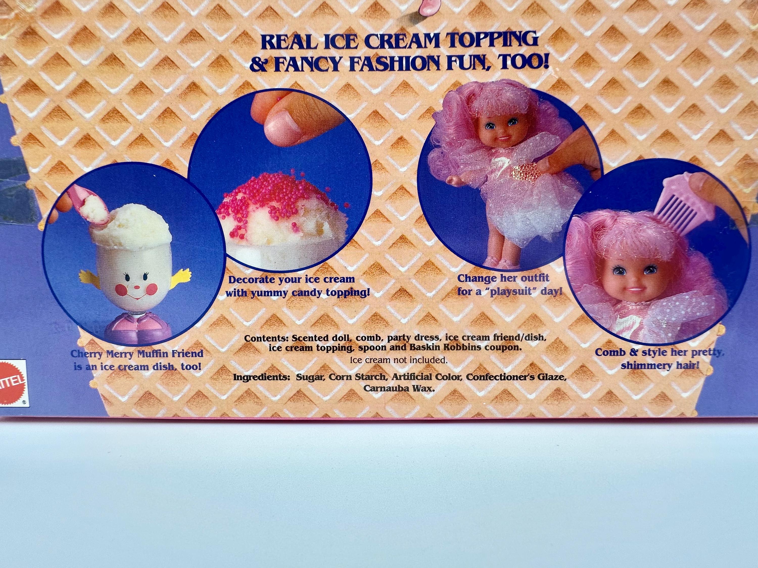 Vintage Mattel 1988 Cherry Merry Muffin Pour 'N Chill Milk Carton/fridge in Open Box No.3327 With Two Dolls