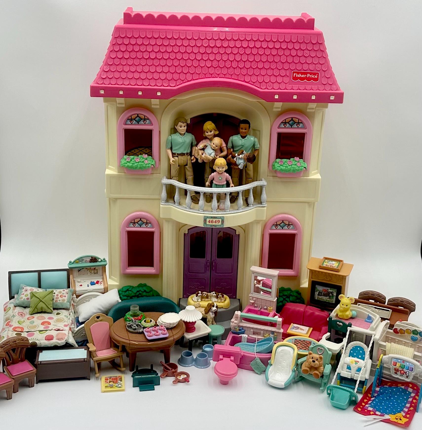 Pink Little Family Dollhouse My Family Doll House 35 Pcs Girls