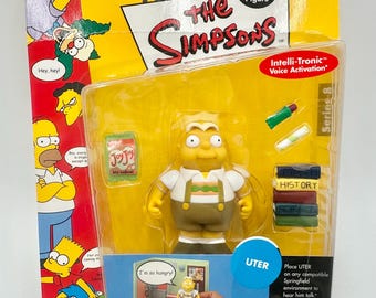 Vintage Playmates The Simpsons World of Springfield interactive Action Figure Uter New in Packaging No.199242