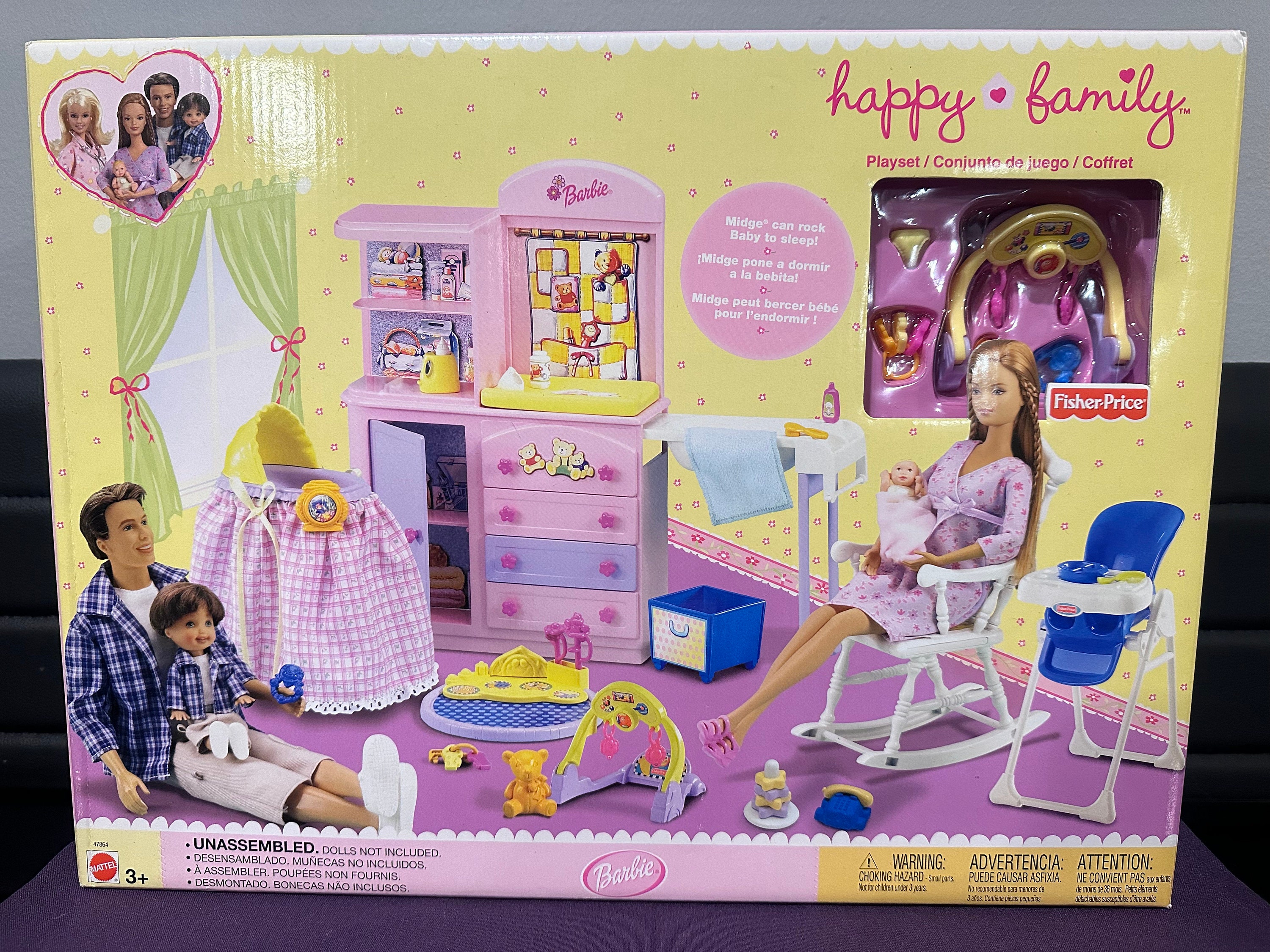 Barbie Happy Family ~ 2002 Controversial Pregnant Midge & Baby Girl #56663  NRFB 74299566639