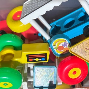 Acessórios vintage Fisher-Price para pequenas pessoas, fazenda/zoológico/circo