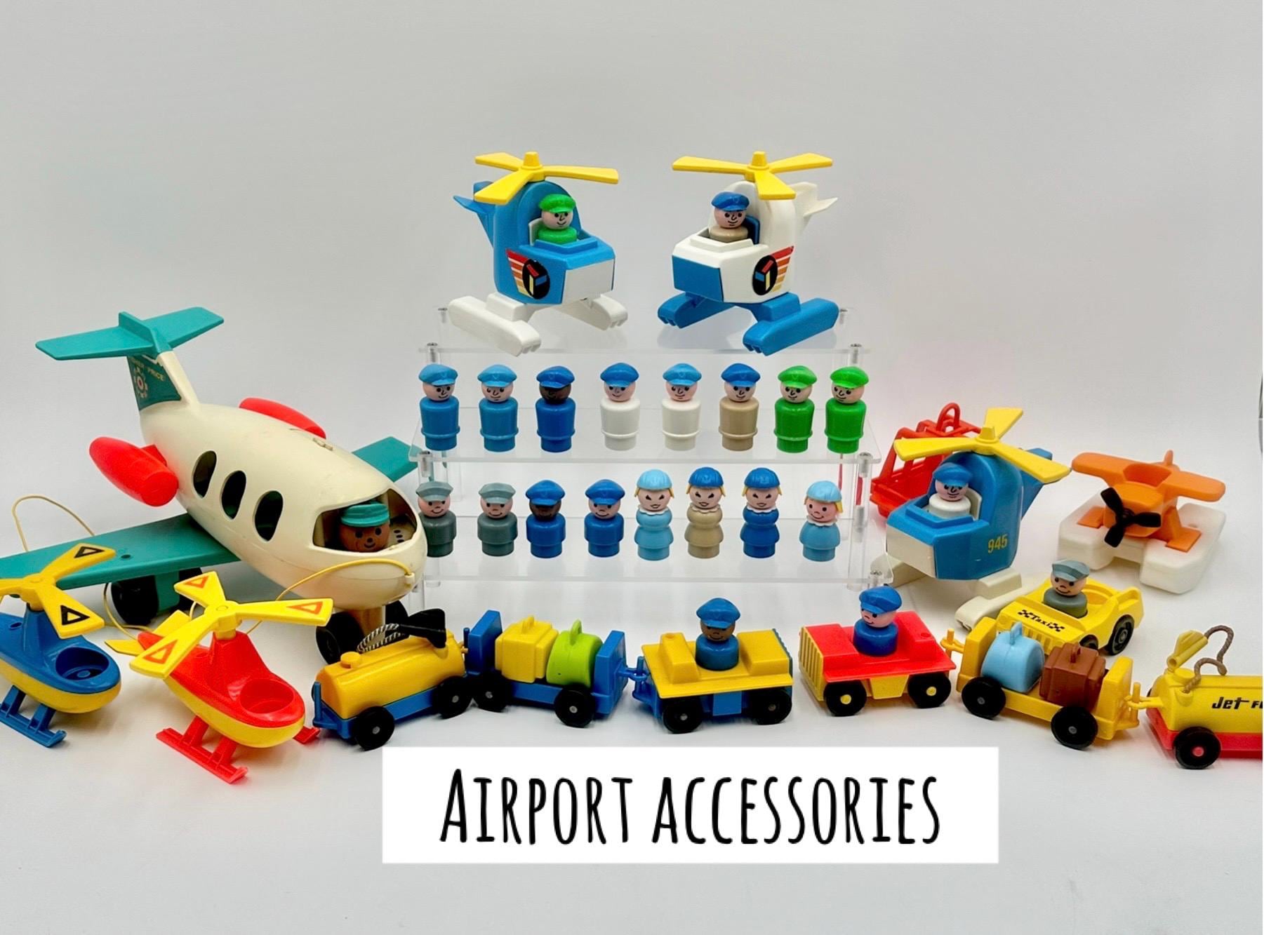 Jouet Ancien : Aéroport Pliant à Piles (batterie) - Marque Galoob - Année 1989 - Occasion Vintage