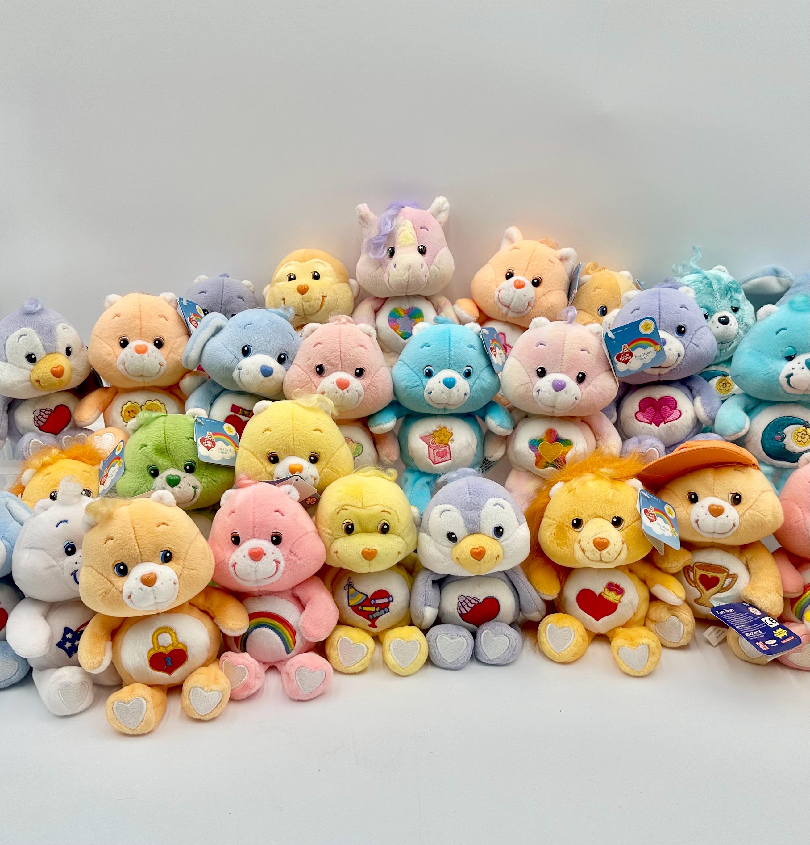 Carlton Cards/ 20th anniversary Vintage 2002 plush Care Bears and Care Bear Cousins  16, 13, 10 and 8 inch  *Each Sold Separately*