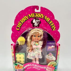 Vintage 1989 Cherry Merry Muffin Doll Lily Vanilly With Original