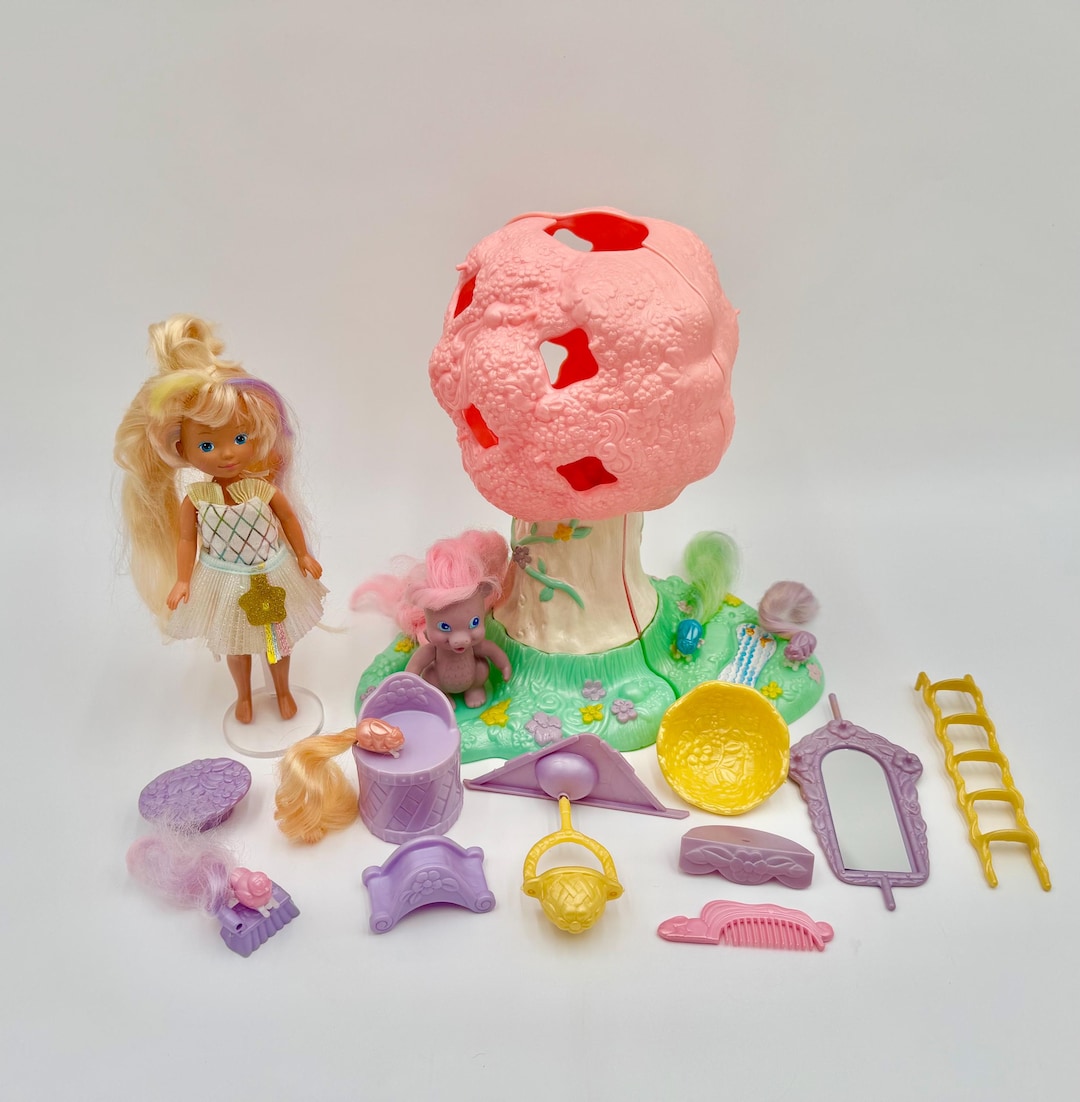 Vintage Mattel 1986 the Pixietail Tree House #3110 With Bouncy