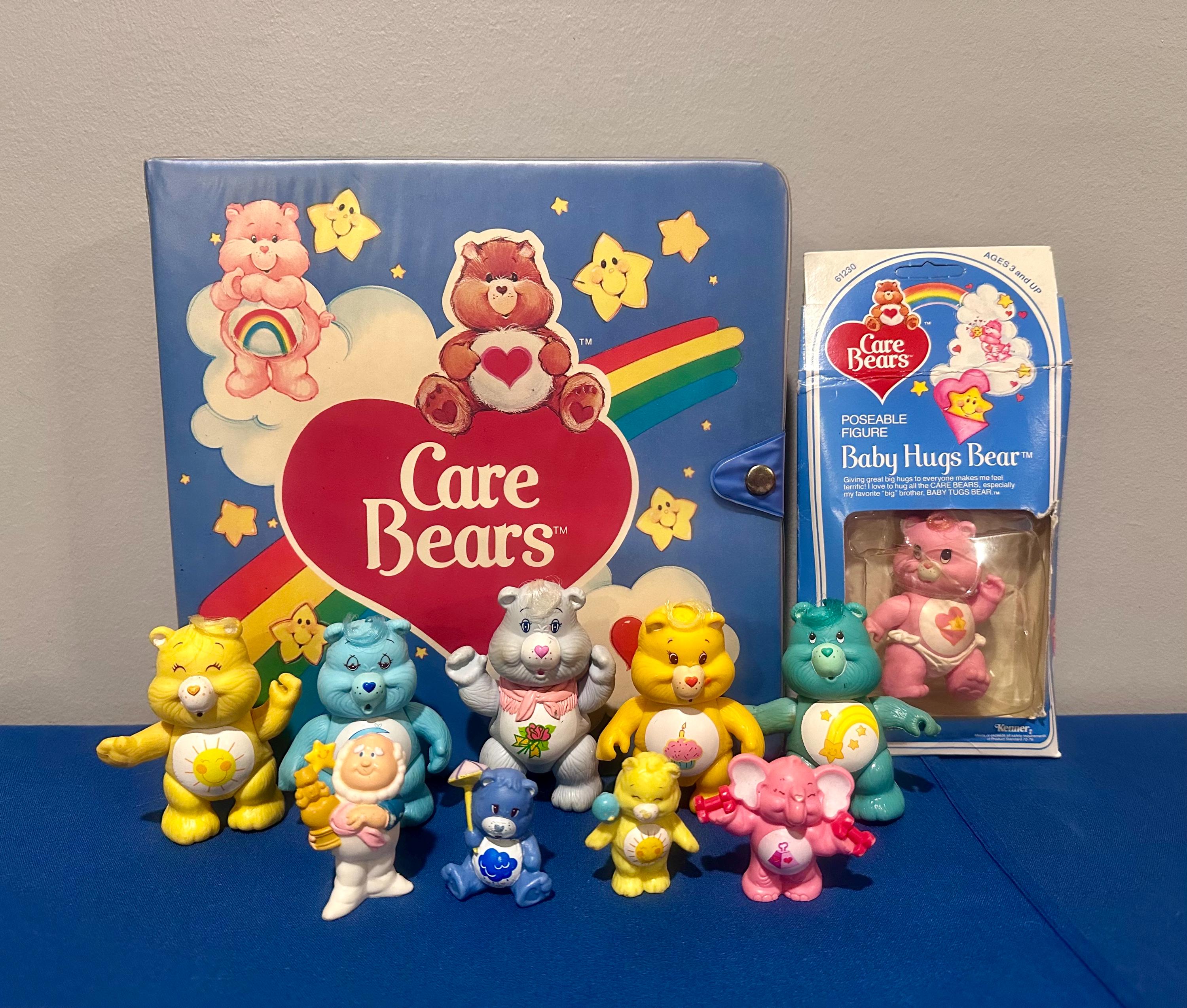 Vintage 1980's Kenner Care Bear Storybook Play Case/Miniatures/Poseables Lot