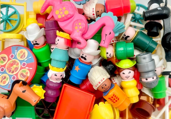 Vintage Fisher-price Little People #993 Castle, #934 Western Town