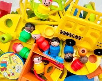 フィッシャープライス　リトルピープル　メインストリート　1986年 1986 Vintage Fisher Price Little People Main Street 99.9% Complete