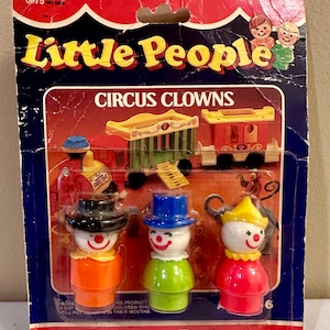 1985 Vintage Fisher Price Little People Circus Clowns #675 New in Package