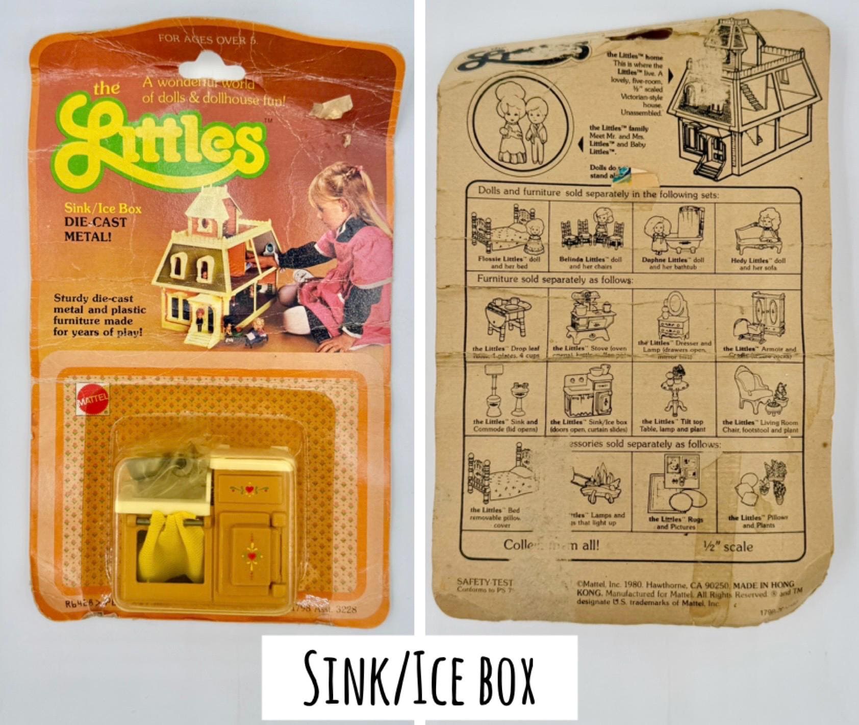 Vintage 1980 Mattel the Littles People & Furniture New in