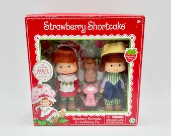 2016 Strawberry Shortcake and Huckleberry Pie with Pets Original 1980s Design Re-issue New in Box