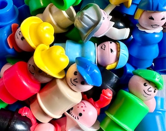 Vintage Fisher-Price Little People #2 of 6 Listings/Farmers, Contruction Workers, 1st Responders, and Pilots/Mailman….Ect
