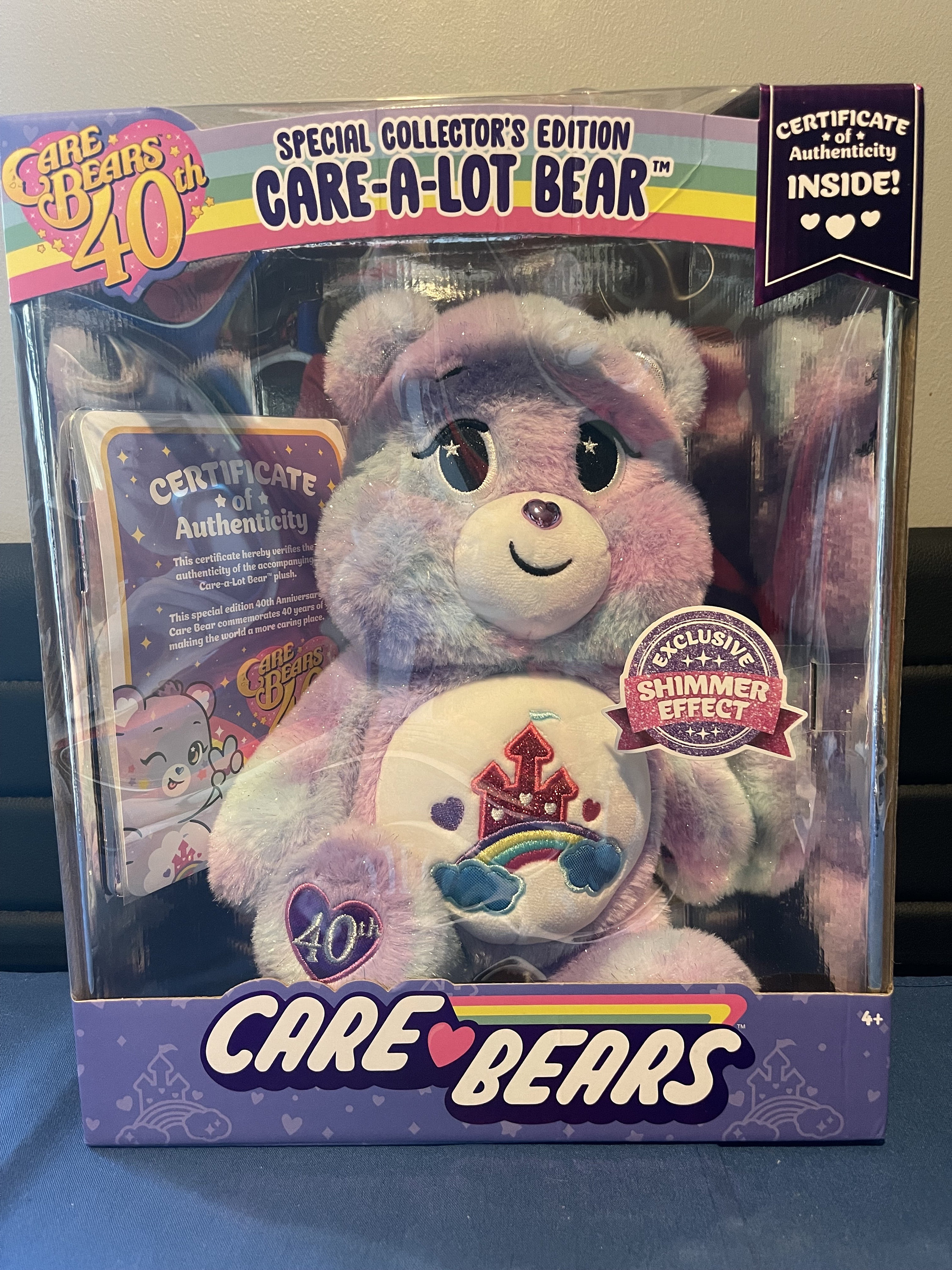 Care Bears 40th Anniversary Care-A-Lot Bear, Purple