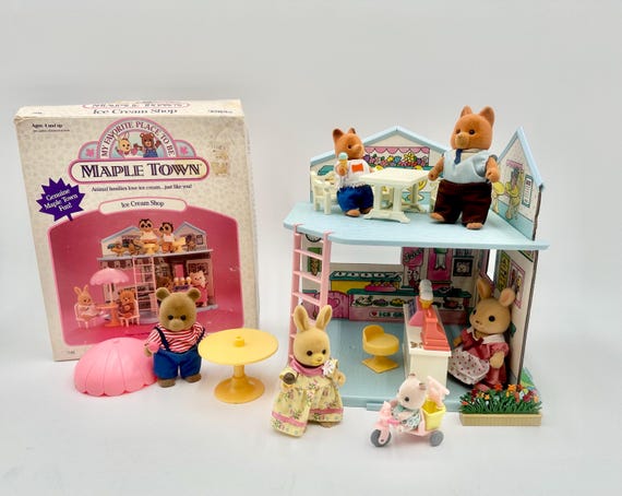 Vintage 1988 Tonka Maple Town Ice Cream Shop in Open Box No.7146