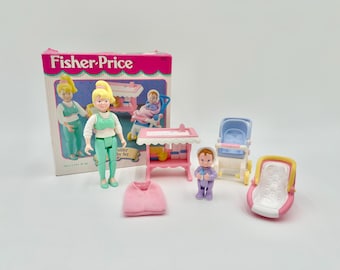 Vintage 1997 Dream Dollhouse Babysitter & Baby Set #74638 Complete in Open Box